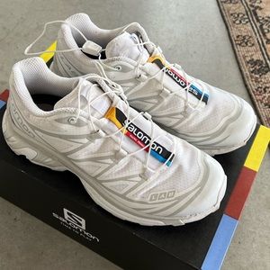 WHITE SALOMON SNEAKERS sz W 6!